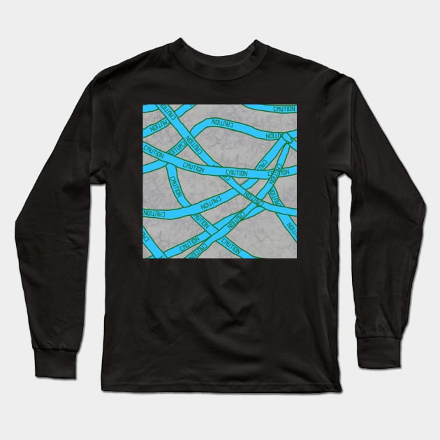 Caution Tape Tangles Long Sleeve T-Shirt by LochNestFarm